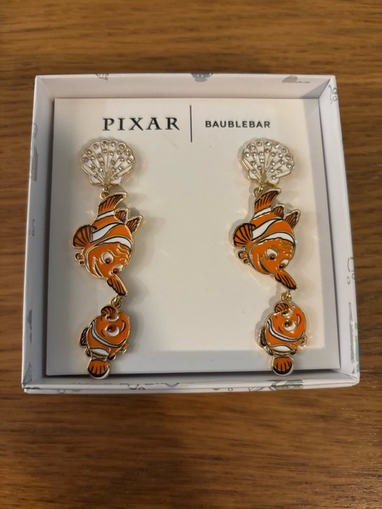 BaubleBar Jewelry - BaubleBar Disney Pixar Finding Nemo earrings featuring Marlin and Nemo NEW
